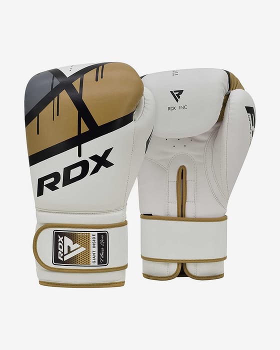 Guantes RDX Boxing BGR-F7 blanco negro dorado