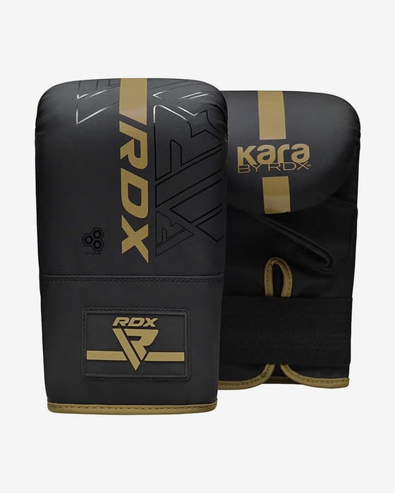 Guantes RDX Boxing Bag Mitts F6 negro dorado