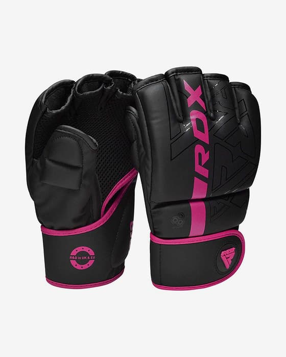 Guantes RDX Grappling F6 negro rosa