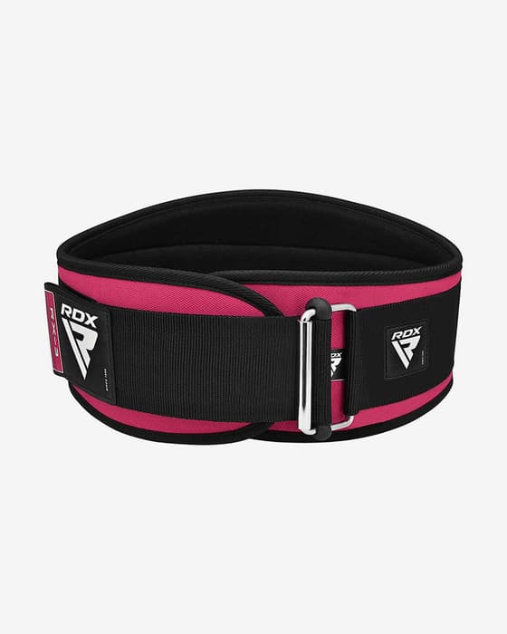 Cinturón RDX Weight Lifting Belt rosa negro