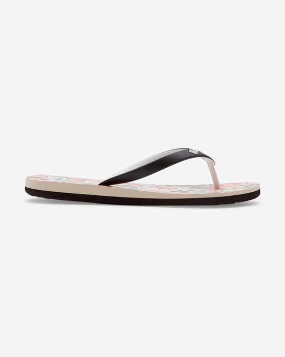 Chanclas Roxy Tahiti estampado beige verde rosa mujer