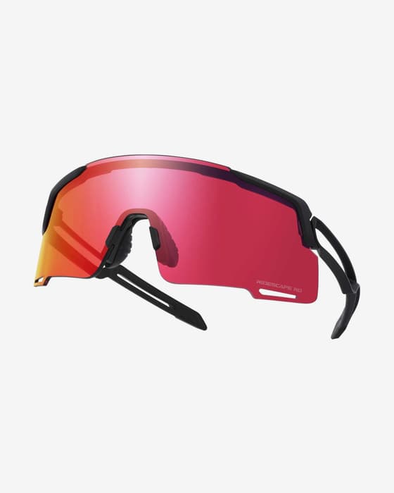 Shimano Equinox Glasses matte black pink with transparent polyamide lenses