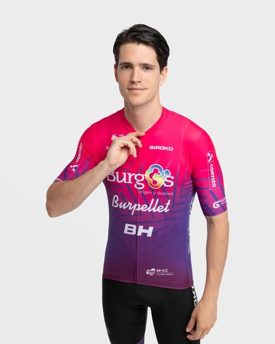 Maillot Burgos Burpellet BH 2025 Pink manga corta rosa lila