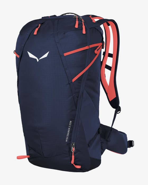 Mochila Salewa MTN Trainer 2 22L azul noche rojo salmón mujer