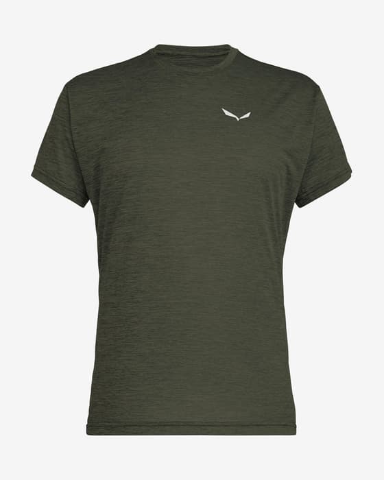 Camiseta Salewa Puez Melange Dry manga corta verde cromo