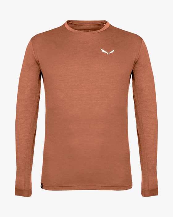 Camiseta Salewa Puez Melange Dry manga larga naranja perlado