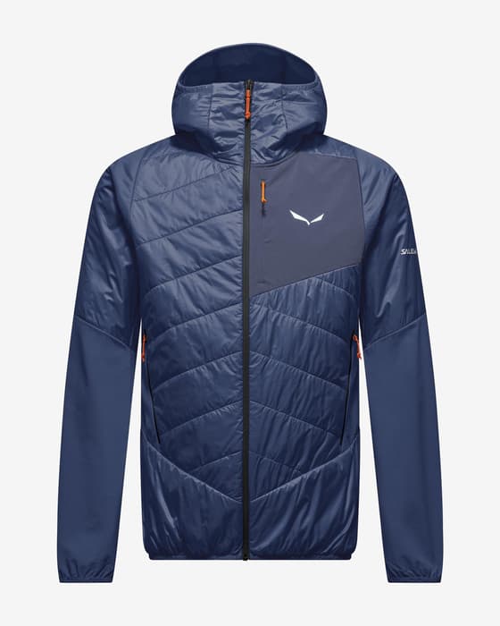 Giacca con cappuccio Salewa Ortles Tirol Wool blu elettrico