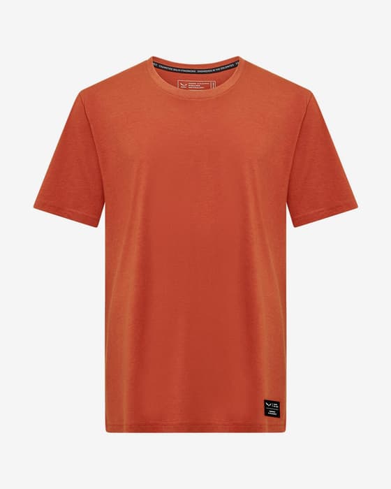 Camiseta Salewa Eagle Logo Patch manga corta naranja perlado