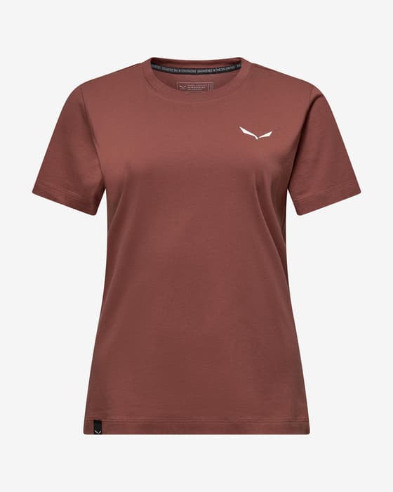 Camiseta Salewa Eagle Vocab manga corta rosa oscuro perlado mujer