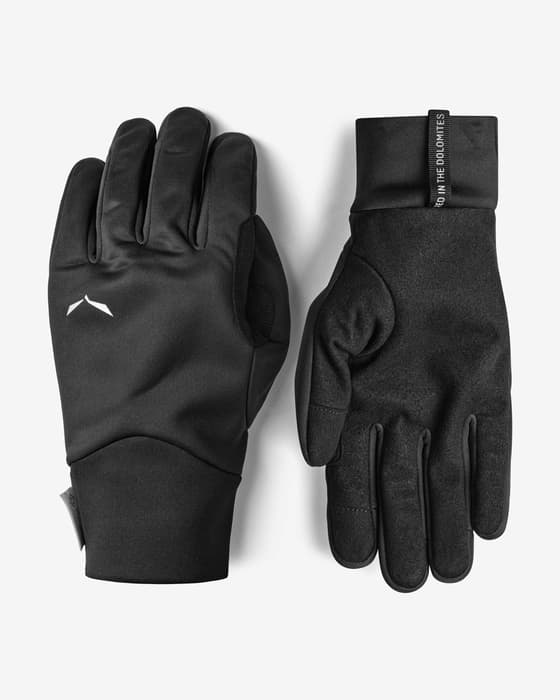 Luvas Salewa Ortles GORE-TEX WINDSTOPPER preto intenso