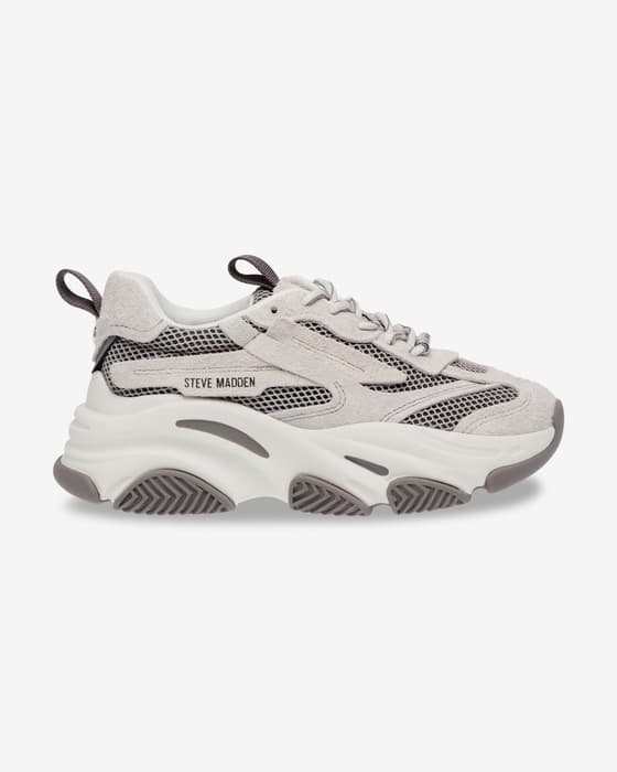 Zapatillas Steve Madden Possession-E gris oscuro blanco mujer