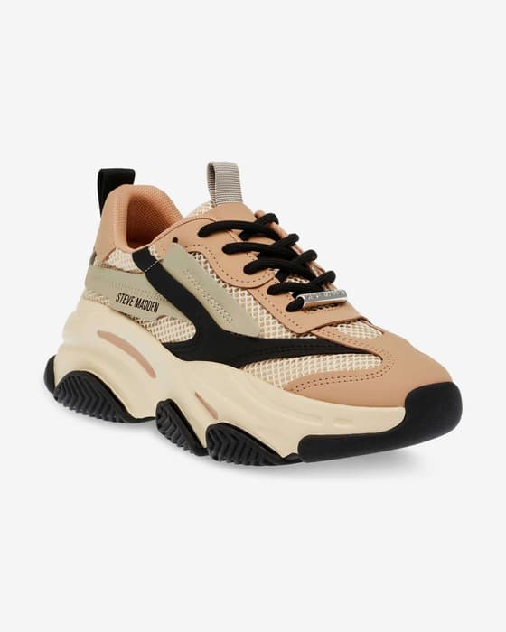 Zapatillas Steve Madden Possession-E beige marrón mujer