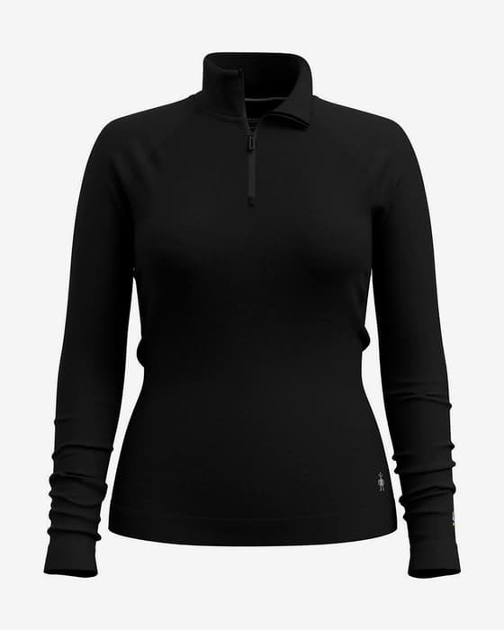 Forro polar Smartwool Classic Thermal Merino Base Half Zip negro mujer