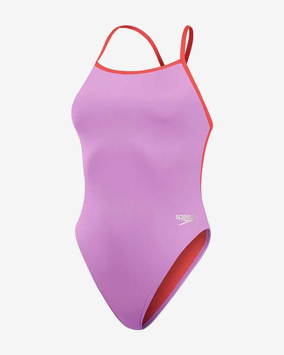 Maillot de bain Speedo Solid Tie-Back lilas rouge femme