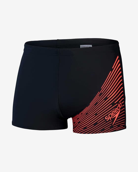 Maillot de bain Speedo Medley Logo Aquashort noir rouge