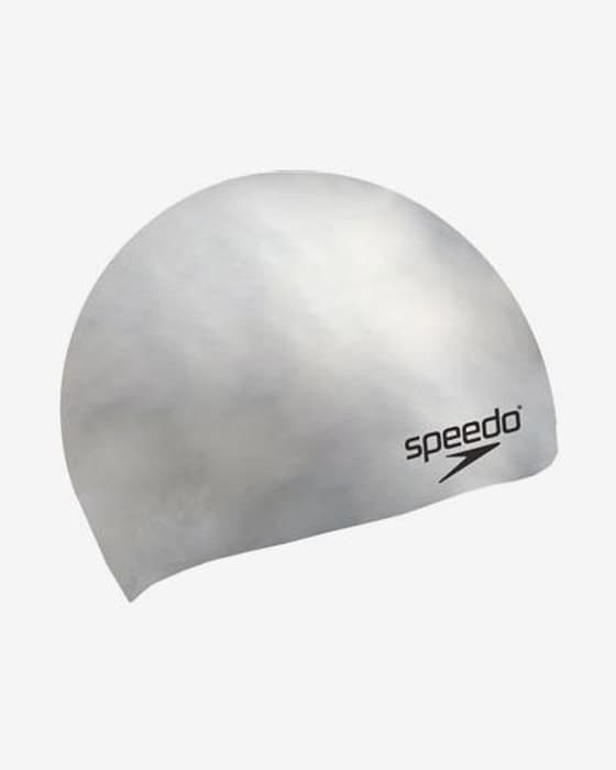 Zwykły formowany czepek pływacki Speedo w kolorze srebrnoszarym