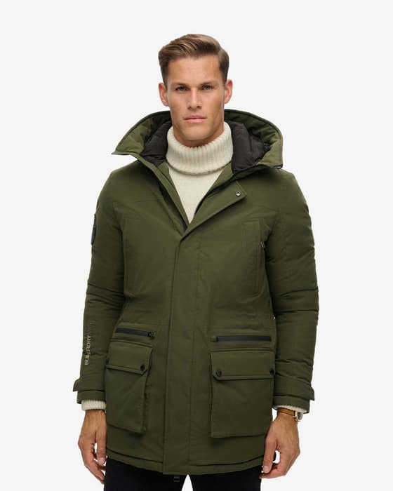Chaqueta con capucha Superdry City Padded Parka verde caqui
