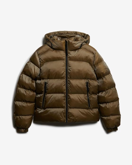 Chaqueta con capucha Superdry Luxe Sports marrón mujer