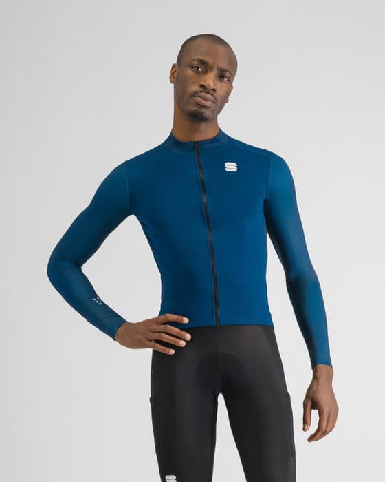 Maillot Sportful SRK Thermal manga larga azul oscuro