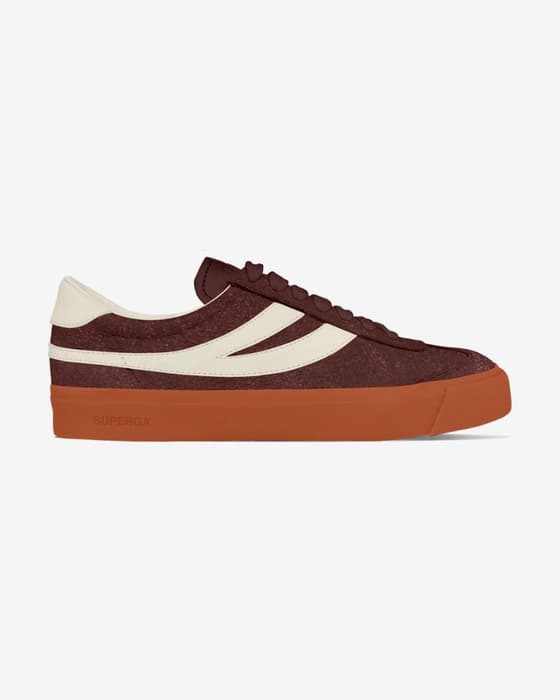 Zapatillas Superga Club S Swallow Suede marrón oscuro blanco