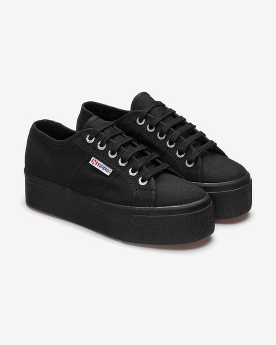Zapatillas Superga Platform negro mujer