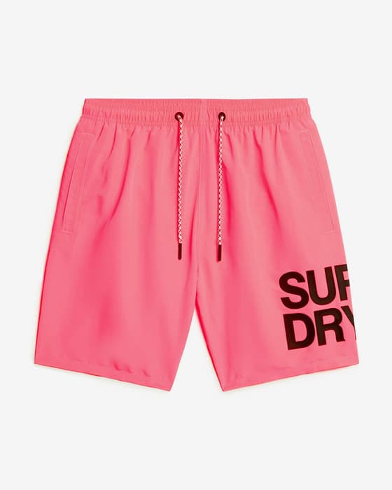 Bañador Superdry Sportswear Logo 17 Inch rosa negro