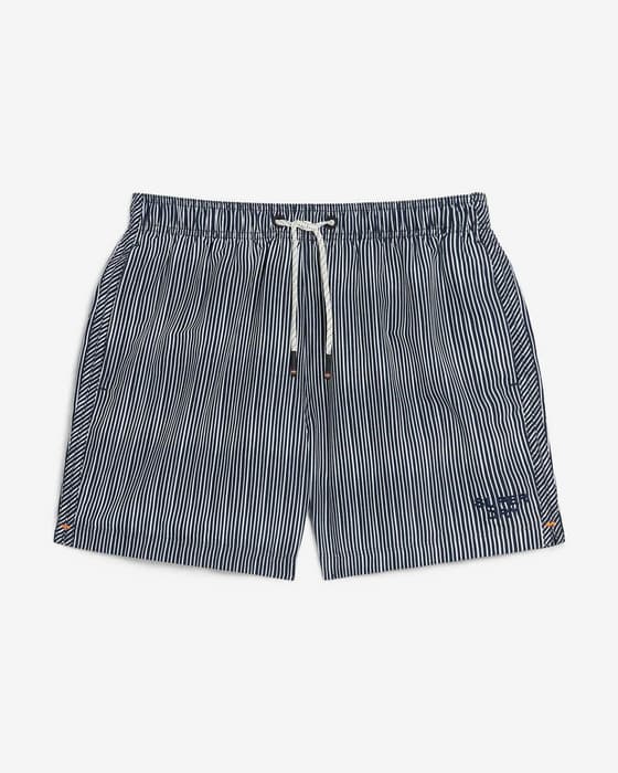 Bañador Superdry Printed Swim 15 Inch azul marino blanco