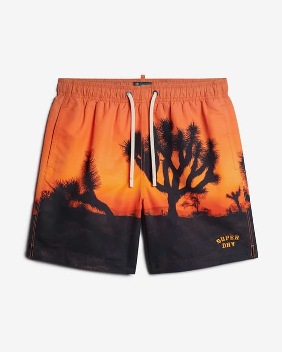 Bañador Superdry Photographic 17 Inch naranja negro
