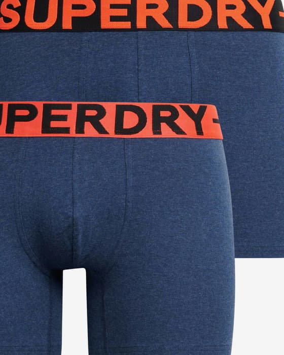 Bóxer Superdry Stripe Logo azul marino rojo (2 unidades)