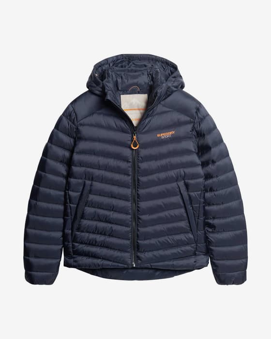 Chaqueta con capucha Superdry Hooded Fuji Padded azul marino