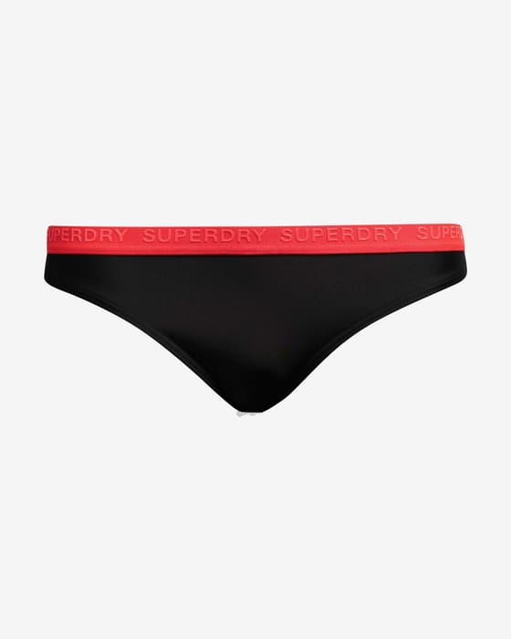 Braga bikini Superdry Elastic Classic negro rosa mujer