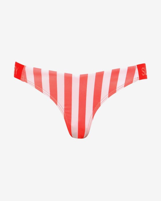 Braga bikini Superdry Cheeky rosa blanco mujer