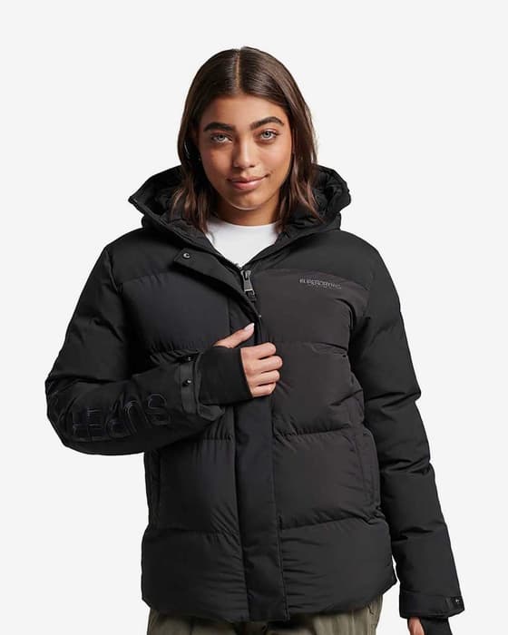 Chaqueta Superdry City negro puro mujer