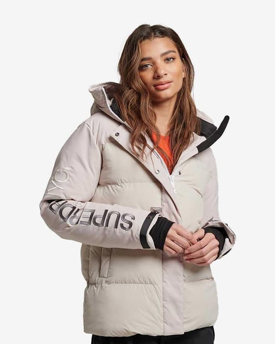 Chaqueta Superdry City blanco crema mujer