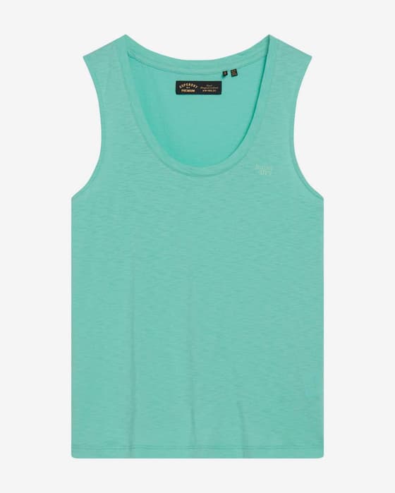 Camiseta Superdry Scoop Neck tirantes verde turquesa mujer