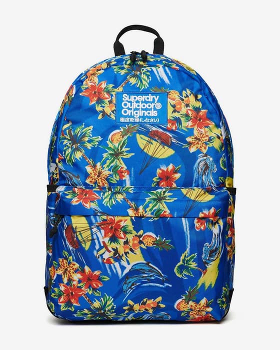 Mochila Superdry Printed Montana 18L azul naranja verde