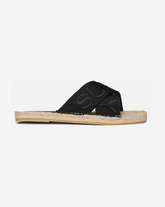 Sandalias Superdry Cross Strap negro mujer