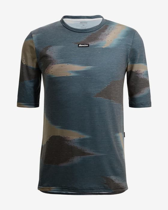 Camiseta Santini Watt manga corta azul oscuro marrón