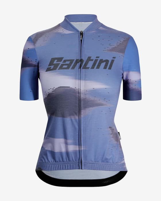Maillot Santini Watt manches courtes lilas clair femme - Coupe Slim