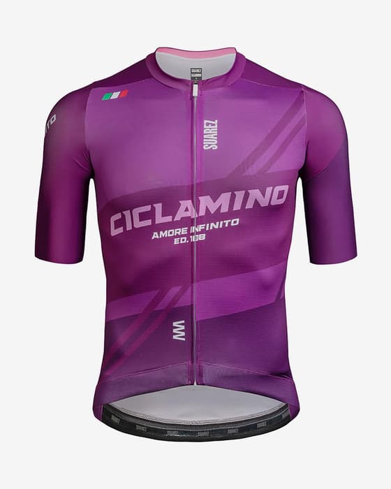 Maillot Suarez Edición Giro d'Italia 2025 manga corta ciclamino