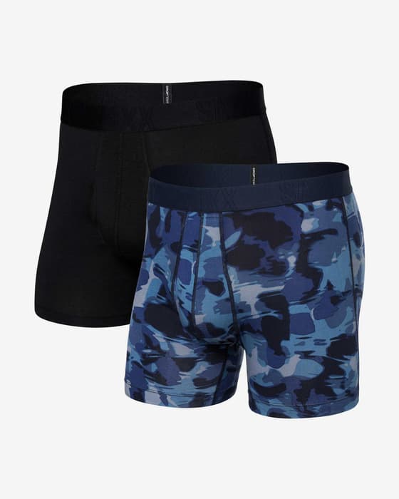 SAXX Fly Boxershorts grau schwarz (2 Einheiten)