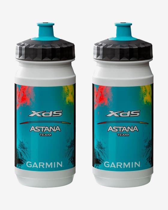 Bidón Tacx Daiya Astana Qazaqstan Team 2025 550 ml blanco azul (2 unidades)