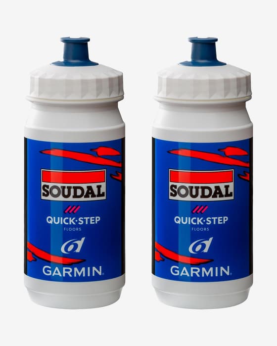 Bidón Tacx Daiya Soudal Quick-Step 2025 550 ml blanco azul (2 unidades)