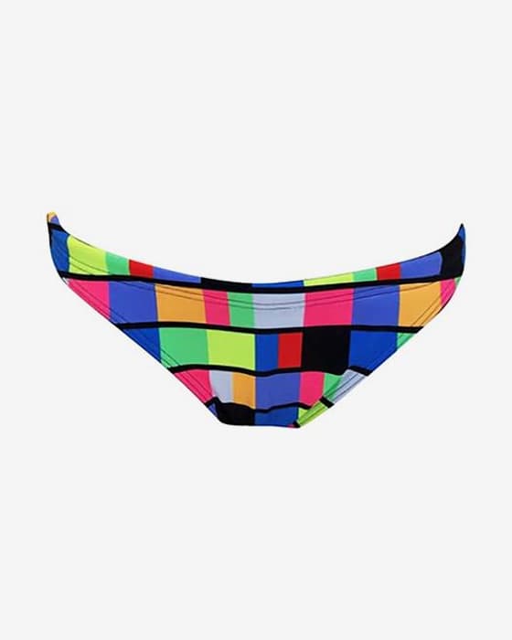 Culotte de bikini Turbo Domino jaune rose femme
