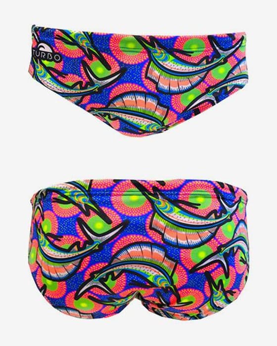 Slip de bain waterpolo Turbo Marlin bleu