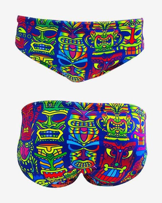 Maillot de bain waterpolo Turbo Tiki-Tiki bleu