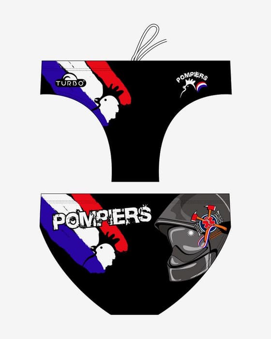 Maillot de bain de waterpolo Turbo Pompiers France