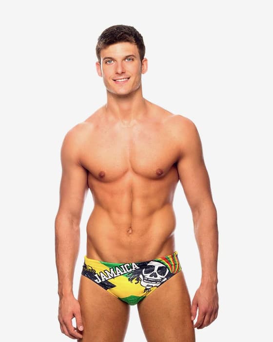 Maillot de bain de water-polo Turbo Jamaica Skull Vintage