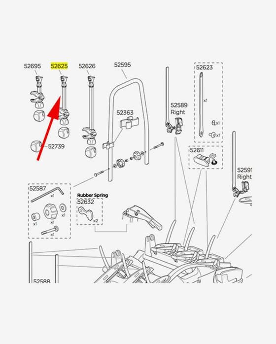 Brazo de bici medio Thule para portabicicletas VeloCompact 925