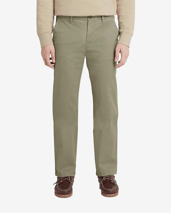 Pantalón largo Timberland Stretch Twill Chino Slim verde beige